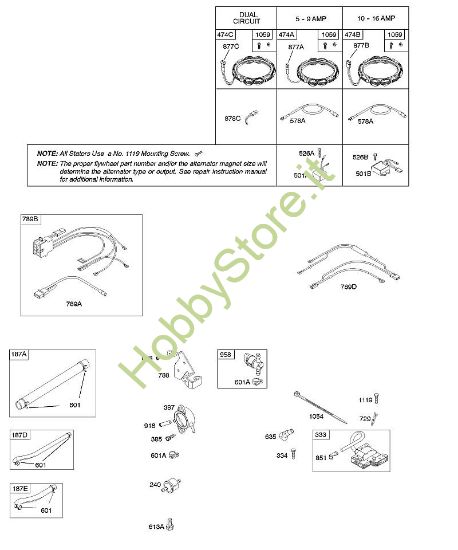 B - Alternatore, alimentazione carburante, accensione B&S - 40 €¦ 405777-0113-E1 brand Stihl